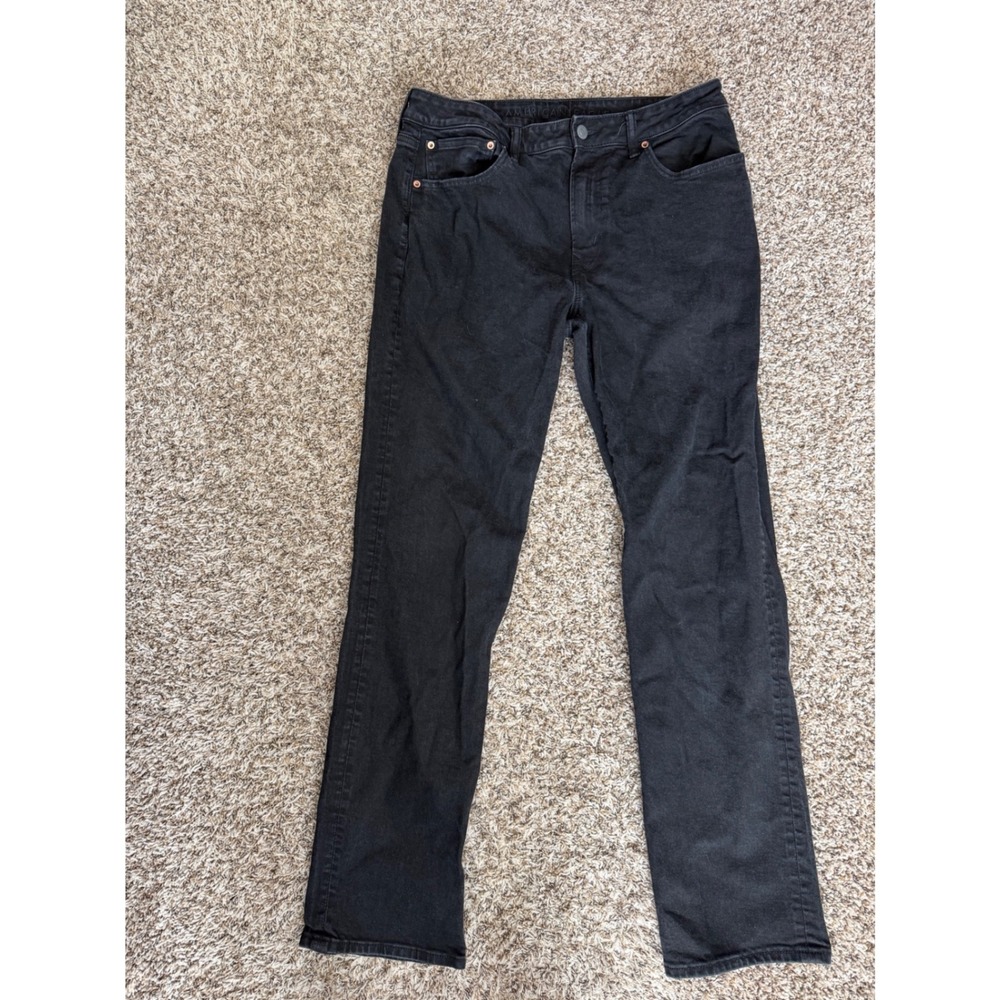 American Eagle Outfitters Mens Jeans Black Wash Straight Fit Size 34x33